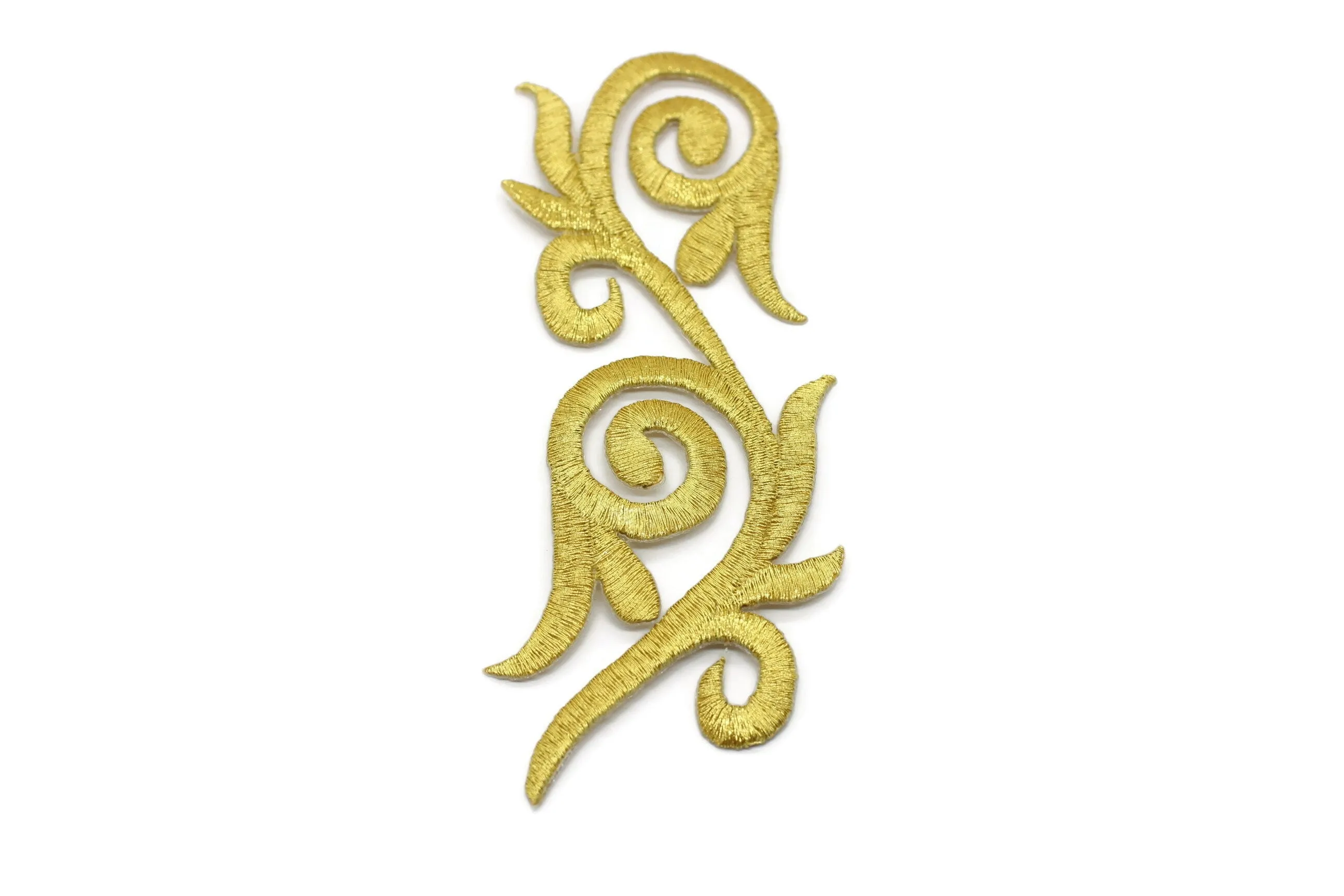 10 Pcs Golden Patch 4.6X1.6 Inches Iron On Patch Embroidery,  Celtic Custom Patch, High Quality Sew On Badge for Denim, Sew On Patch