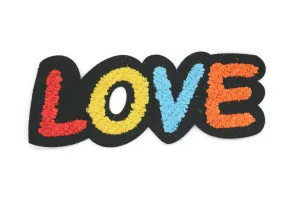 12 Pcs Colorfol Love Patch 4.5x1.7 Inch Iron On Patch Embroidery, Custom Patch, High Quality Sew On Badge for Denim, Applique, Peace Patches