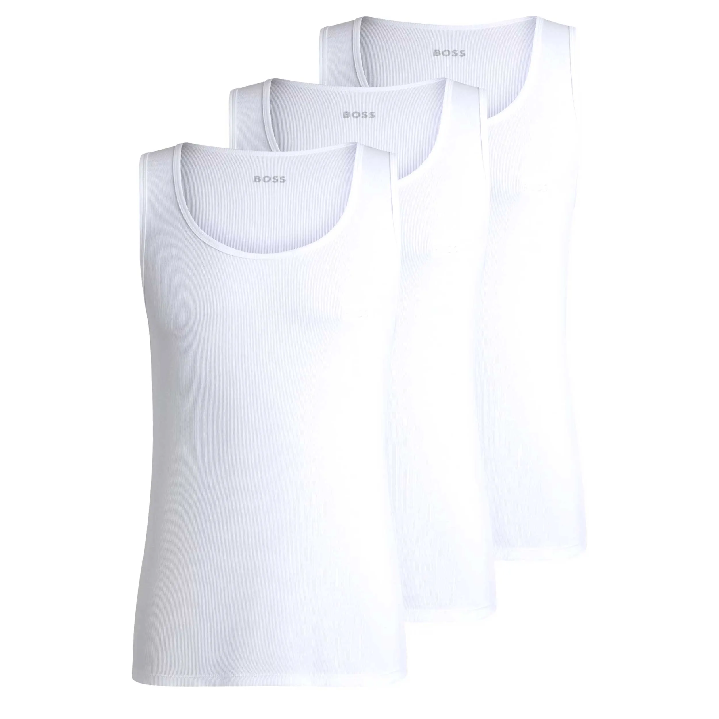 BOSS TankTop 3P Rib Classic Vests in White