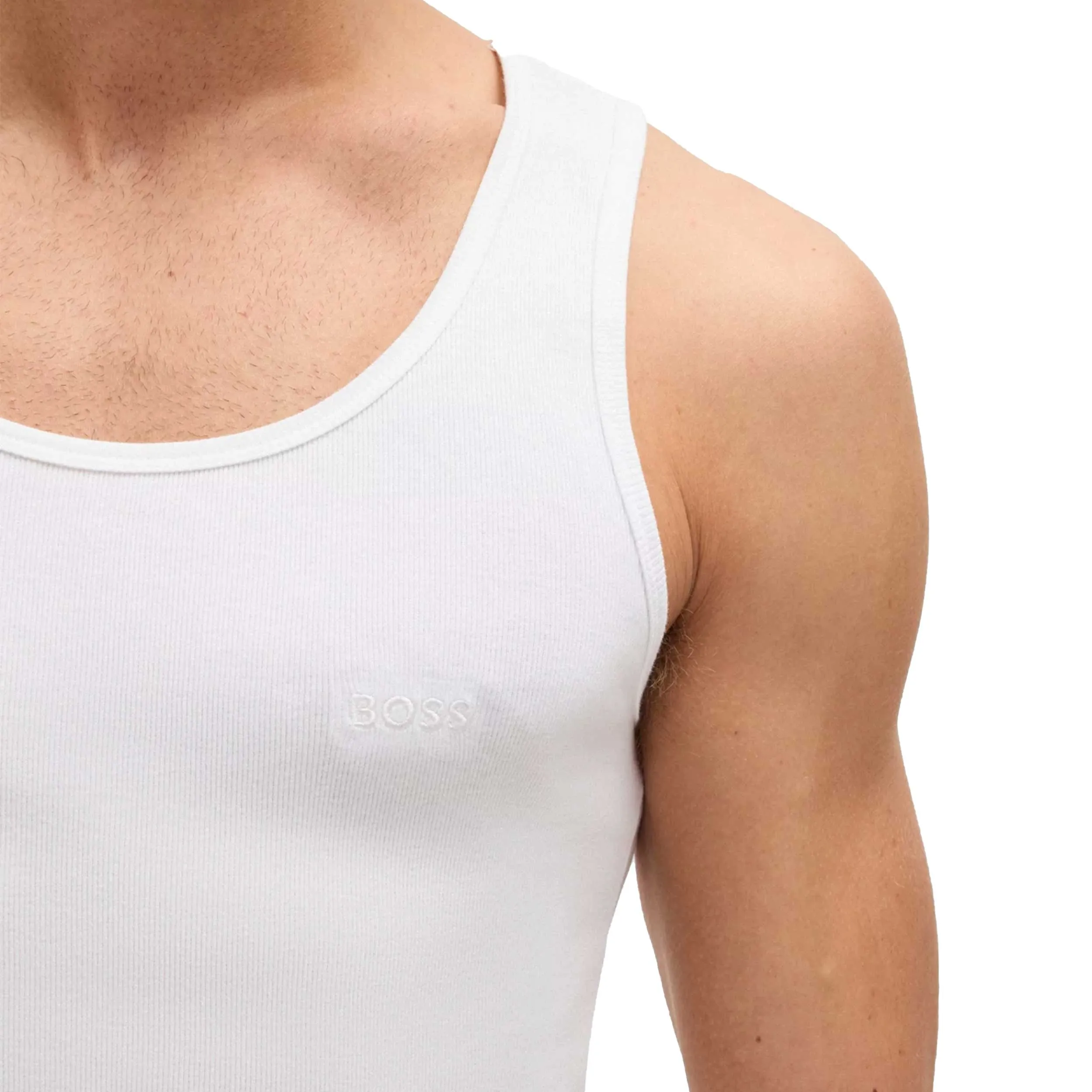 BOSS TankTop 3P Rib Classic Vests in White