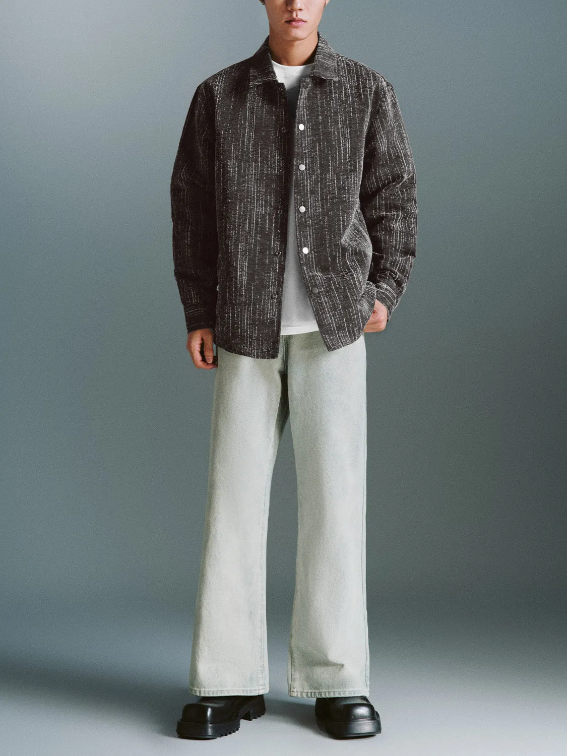Button Up Straight Padded Coats