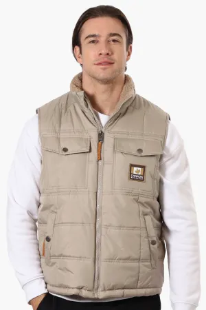 Canada Work Gear Sherpa Collar Bubble Vest - Beige