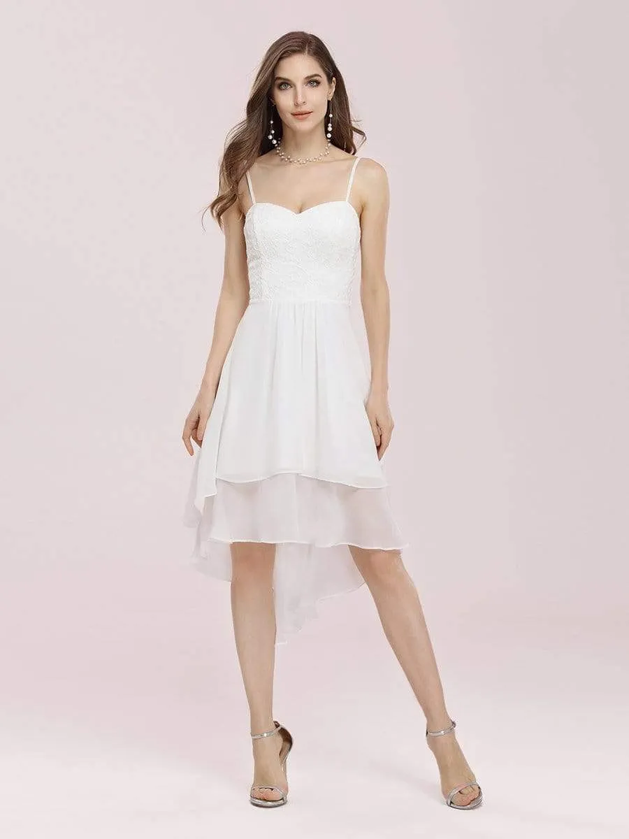 Casual Knee-length Chiffon Dress with Spaghetti Straps