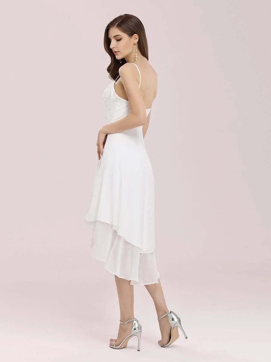 Casual Knee-length Chiffon Dress with Spaghetti Straps