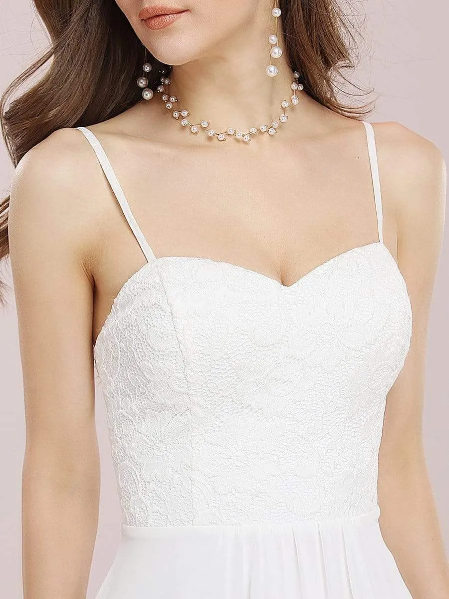 Casual Knee-length Chiffon Dress with Spaghetti Straps
