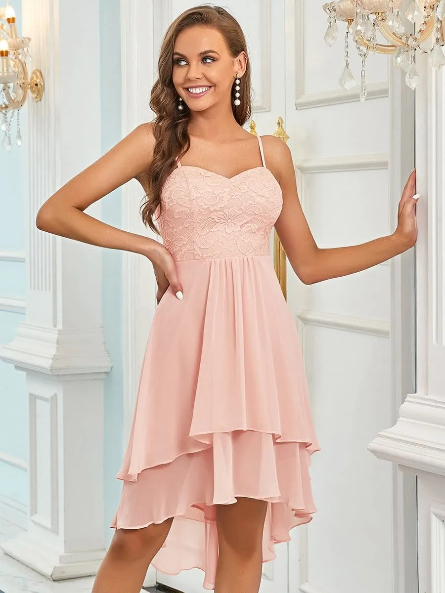 Casual Knee-length Chiffon Dress with Spaghetti Straps