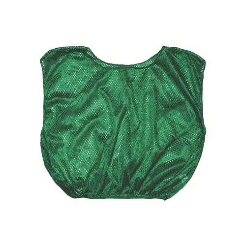 Champion Sports Youth Mesh Practice Scrimmage Vest, Green (Pack of 12)