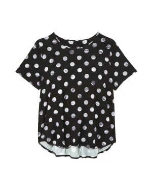 Colleen Short Sleeve Tee | Black / White