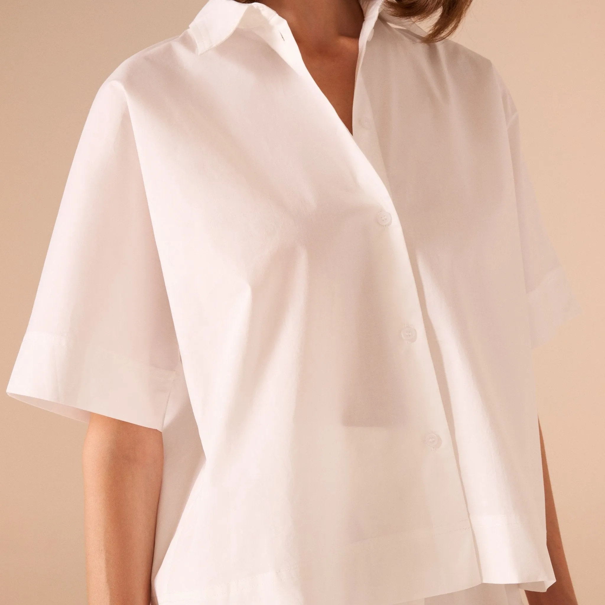Cotton Poplin Short Sleeve Shirt
