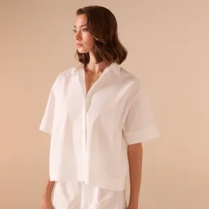 Cotton Poplin Short Sleeve Shirt