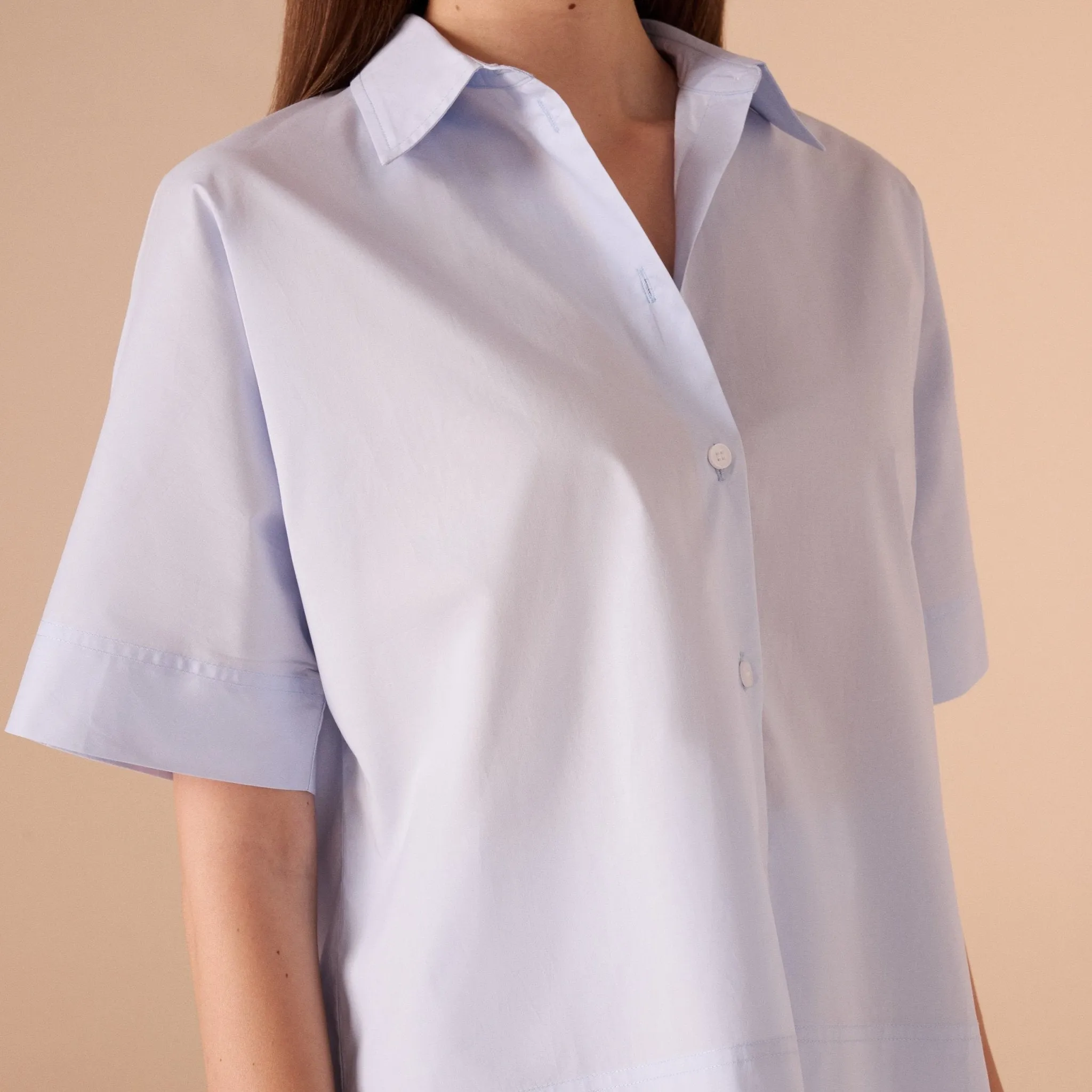 Cotton Poplin Short Sleeve Shirt
