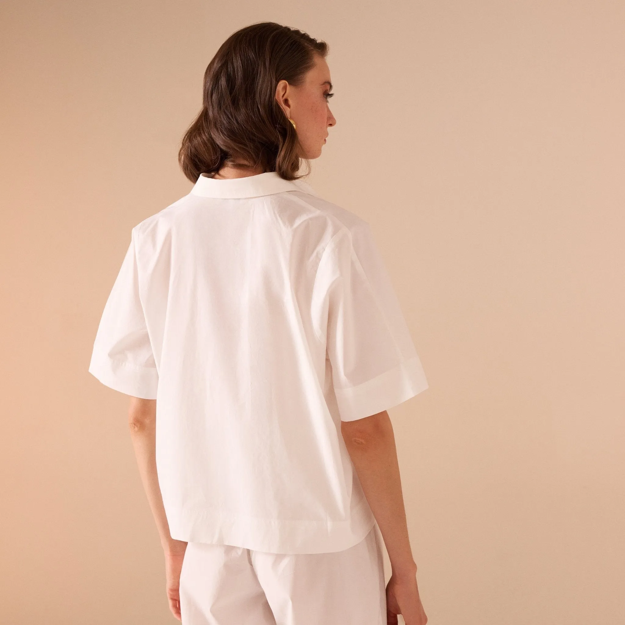 Cotton Poplin Short Sleeve Shirt