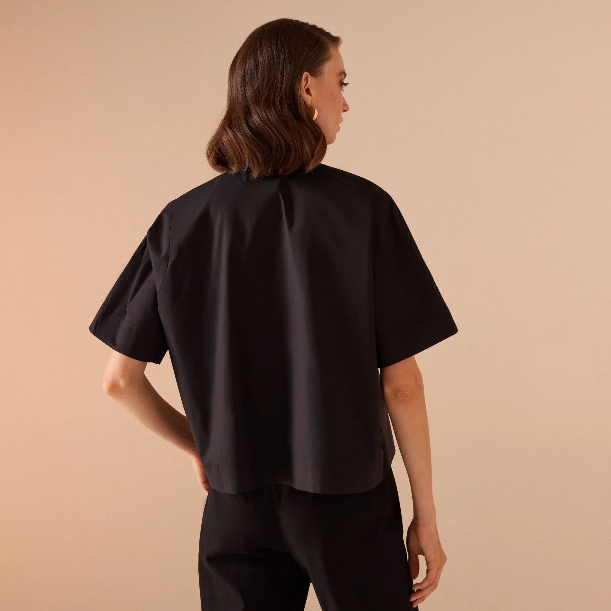 Cotton Poplin Short Sleeve Shirt