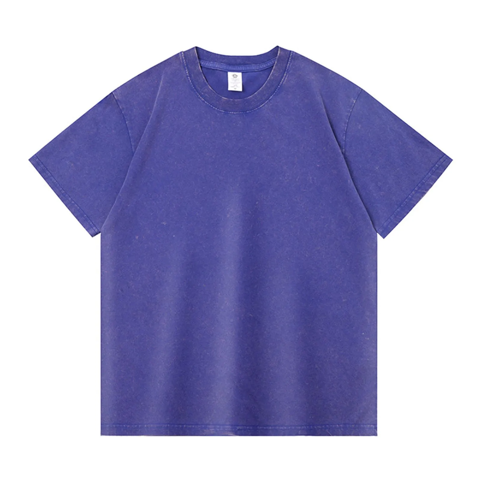 Cotton Shirt for Men Loose Fit Distressed Casual Half Sleeve T-Shirt Summer Retro Style Crewneck Pullover, Lighting Deals of Today My Order Shop The Look Baggy Style Tee(Dark Blue,3X-Large)