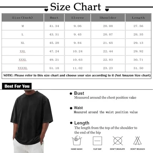 Cotton Shirt for Men Loose Fit Distressed Casual Half Sleeve T-Shirt Summer Retro Style Crewneck Pullover, Lighting Deals of Today My Order Shop The Look Baggy Style Tee(Dark Blue,3X-Large)