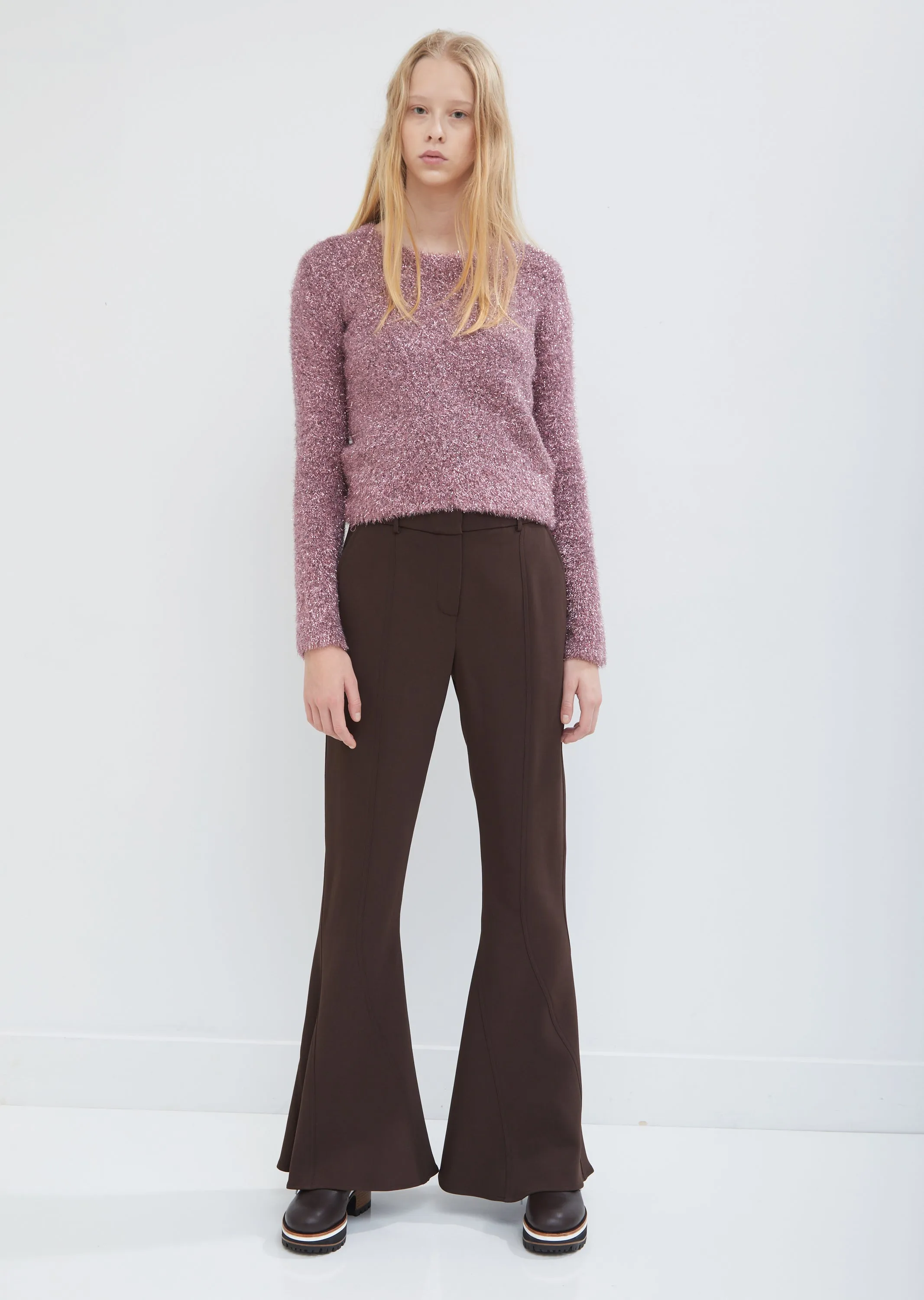 Courtney Cropped Lurex Sweater