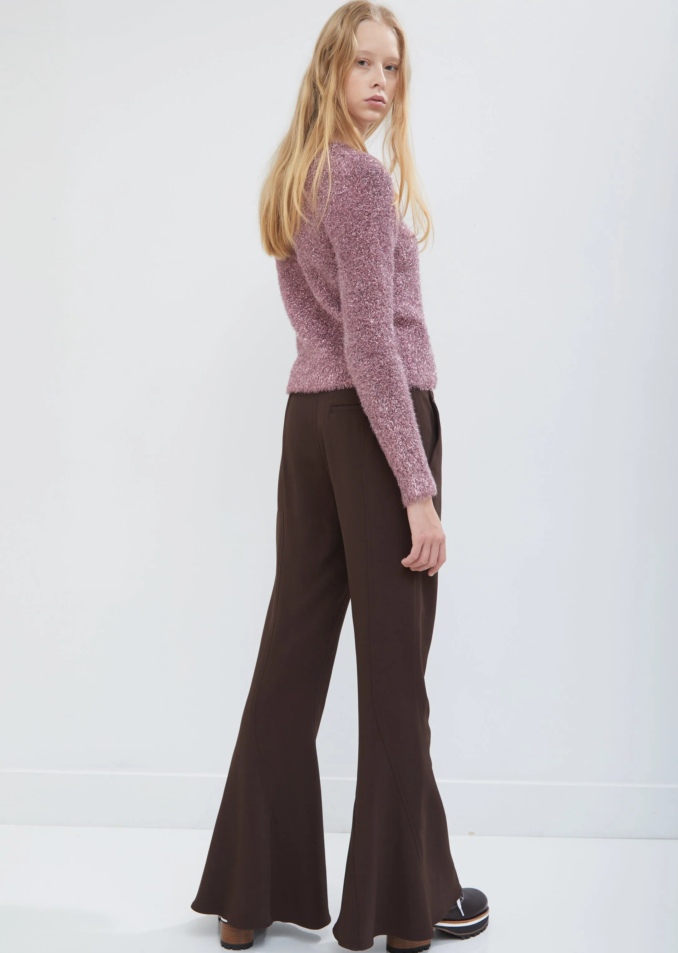 Courtney Cropped Lurex Sweater