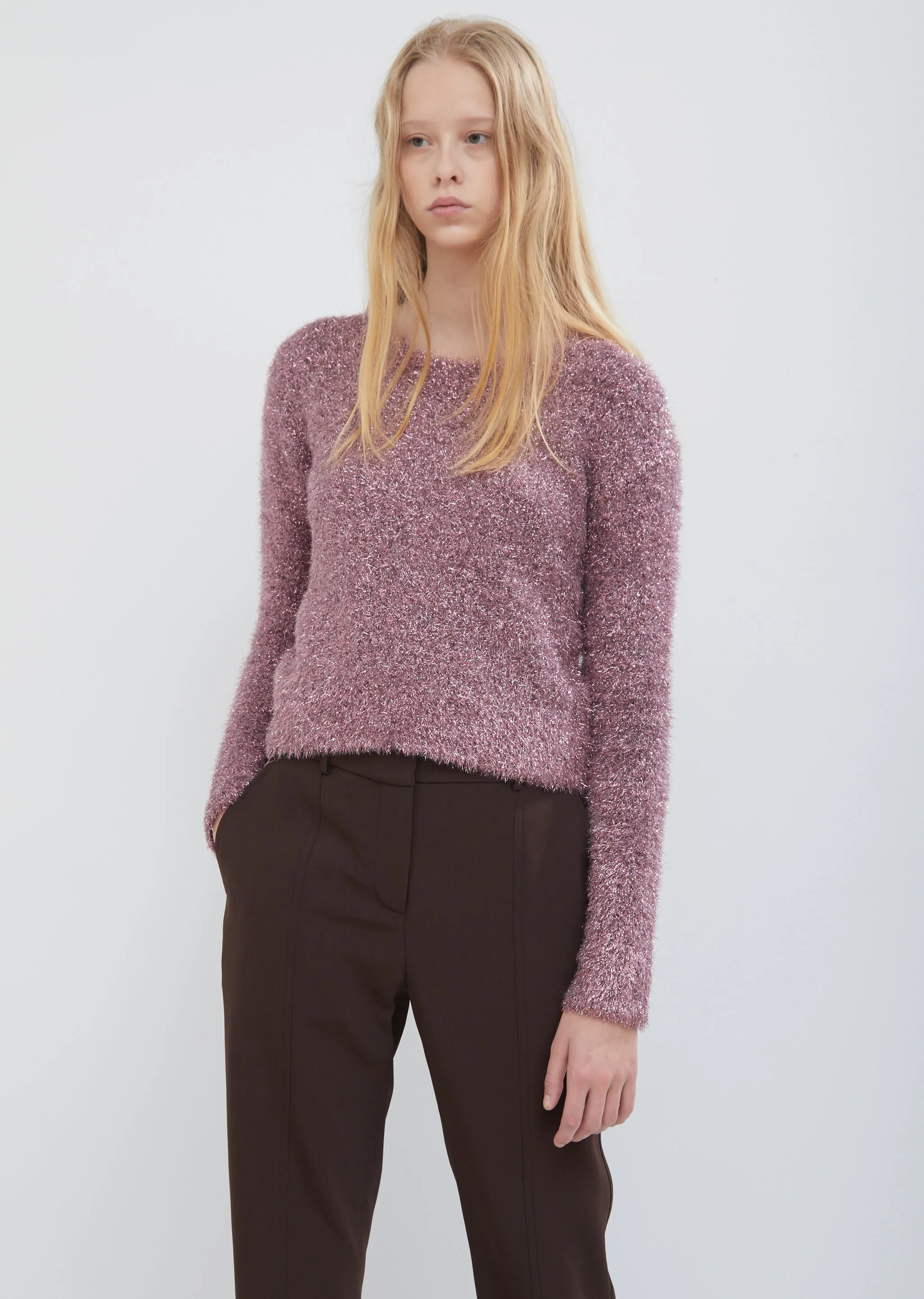 Courtney Cropped Lurex Sweater