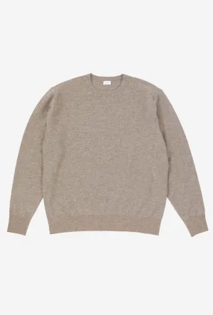Crewneck Wool-Cashmere Fawn