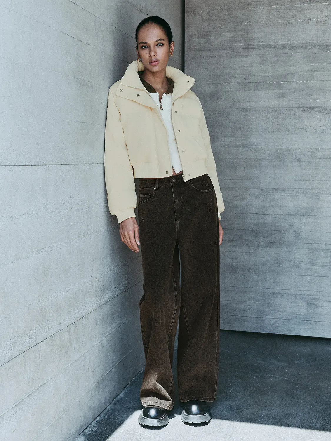 Cropped Padded Coats