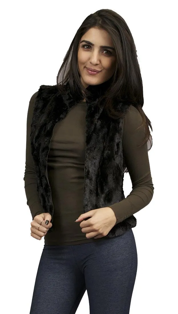 Eight Sixty Fur Vest in Black
