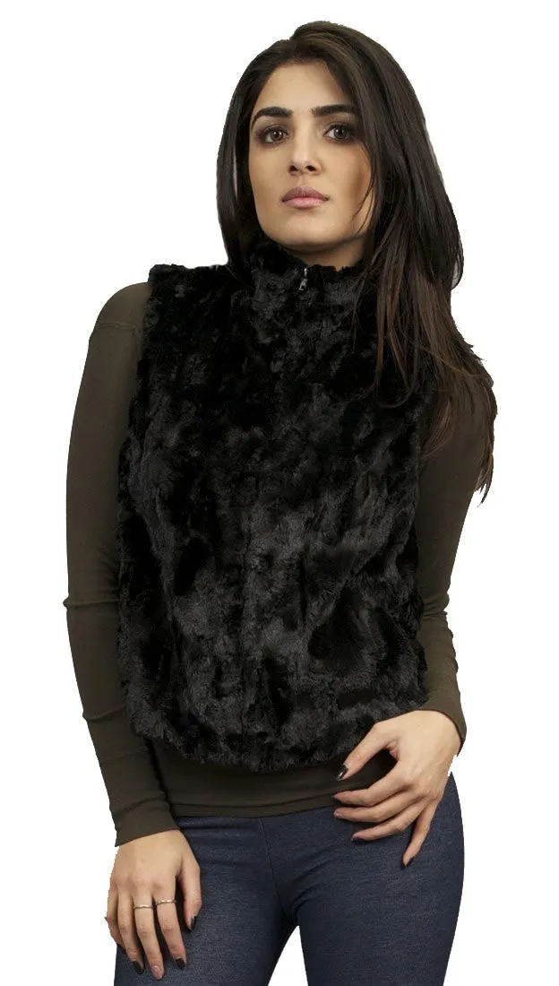 Eight Sixty Fur Vest in Black