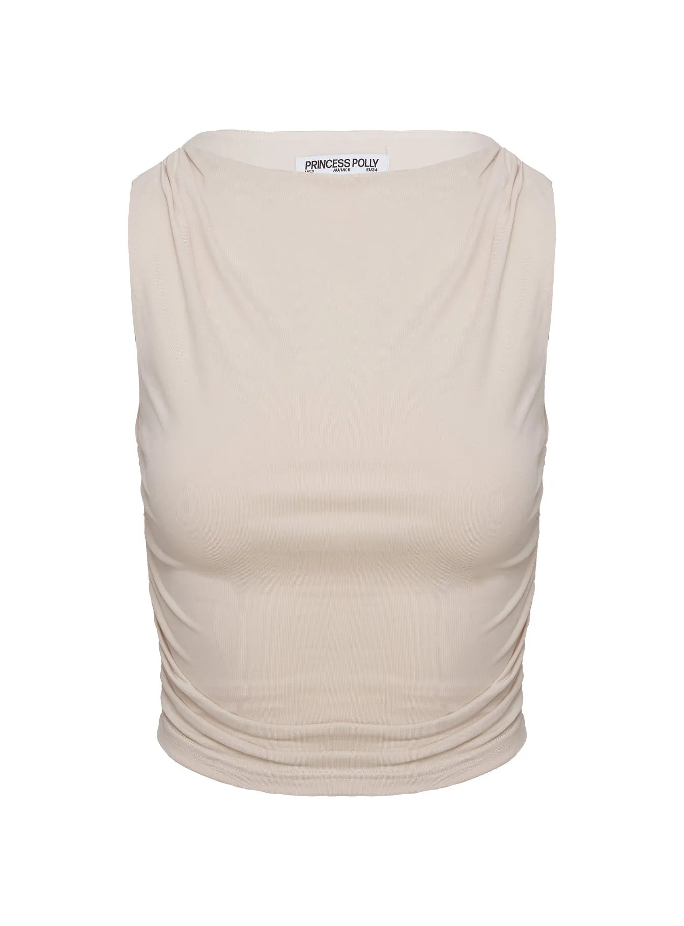 Hold Em High Neck Top Cream