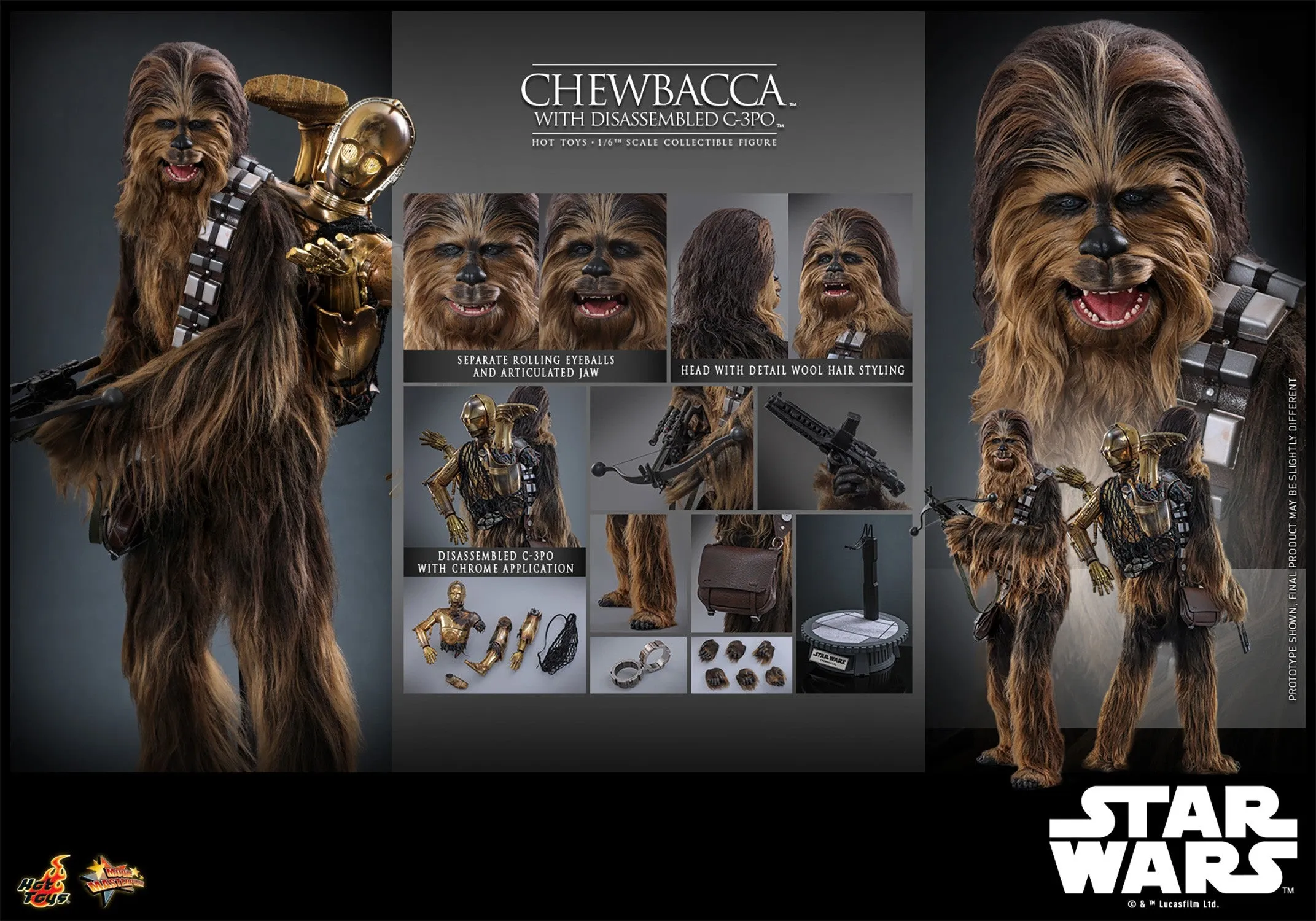 Hot Toys Chewbacca™ with Disassembled C-3PO™ *Pre-order
