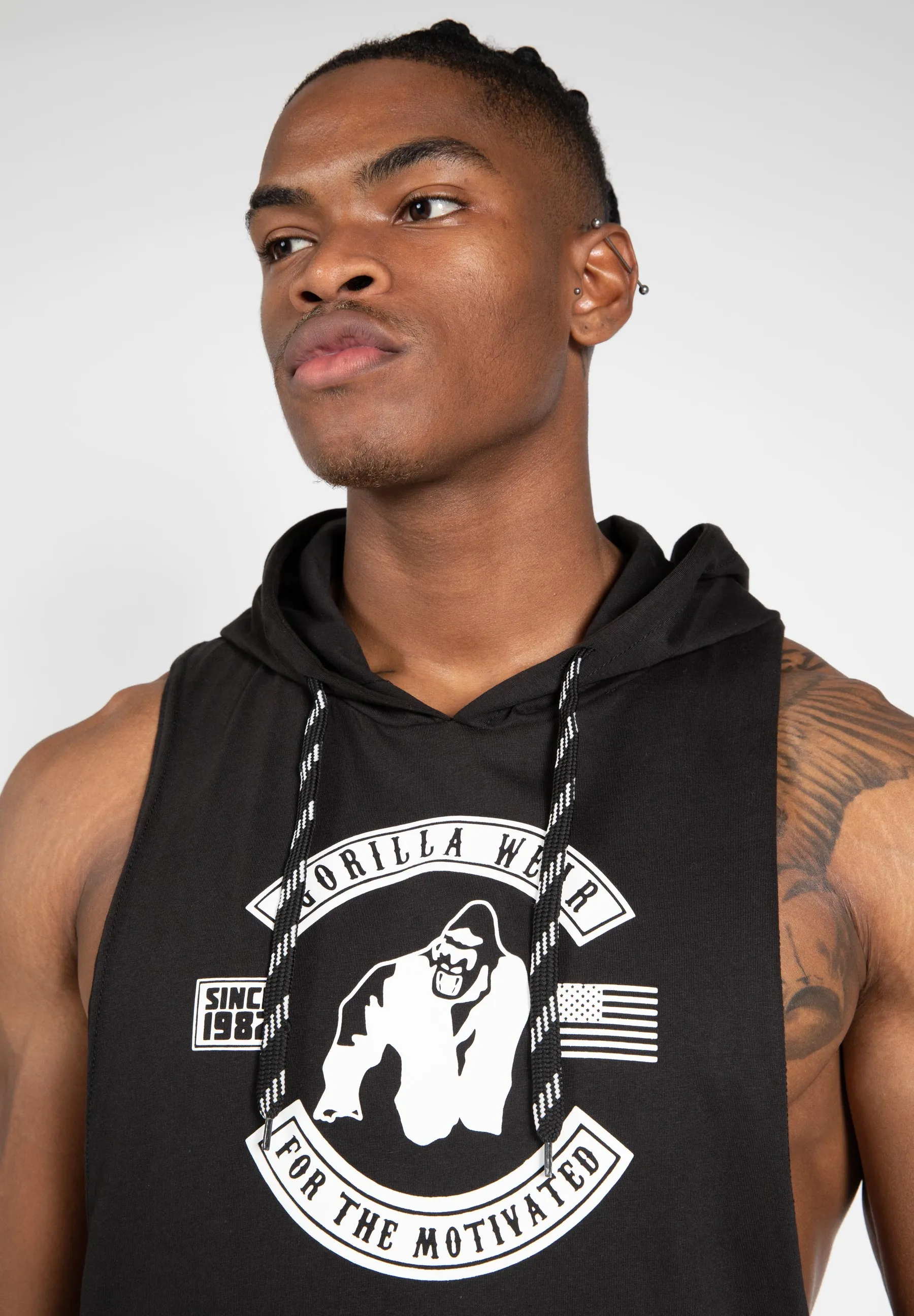 Lawrence Hooded Tank Top - Black