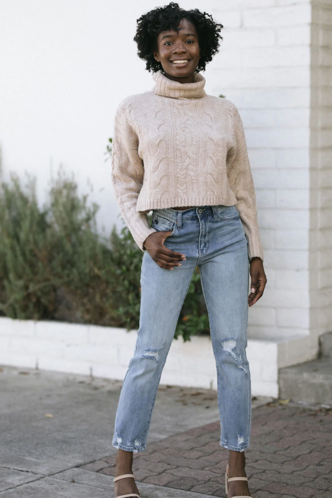 Lettie Cable Knit Turtle Neck