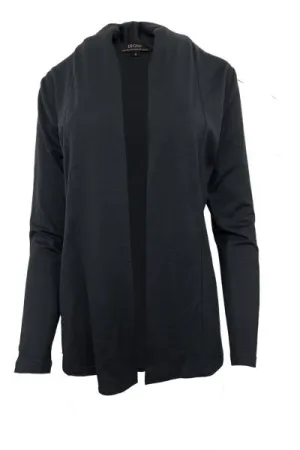 MERINO MID LENGTH EDGE TO EDGE WOMENS CARDIGAN BLACK