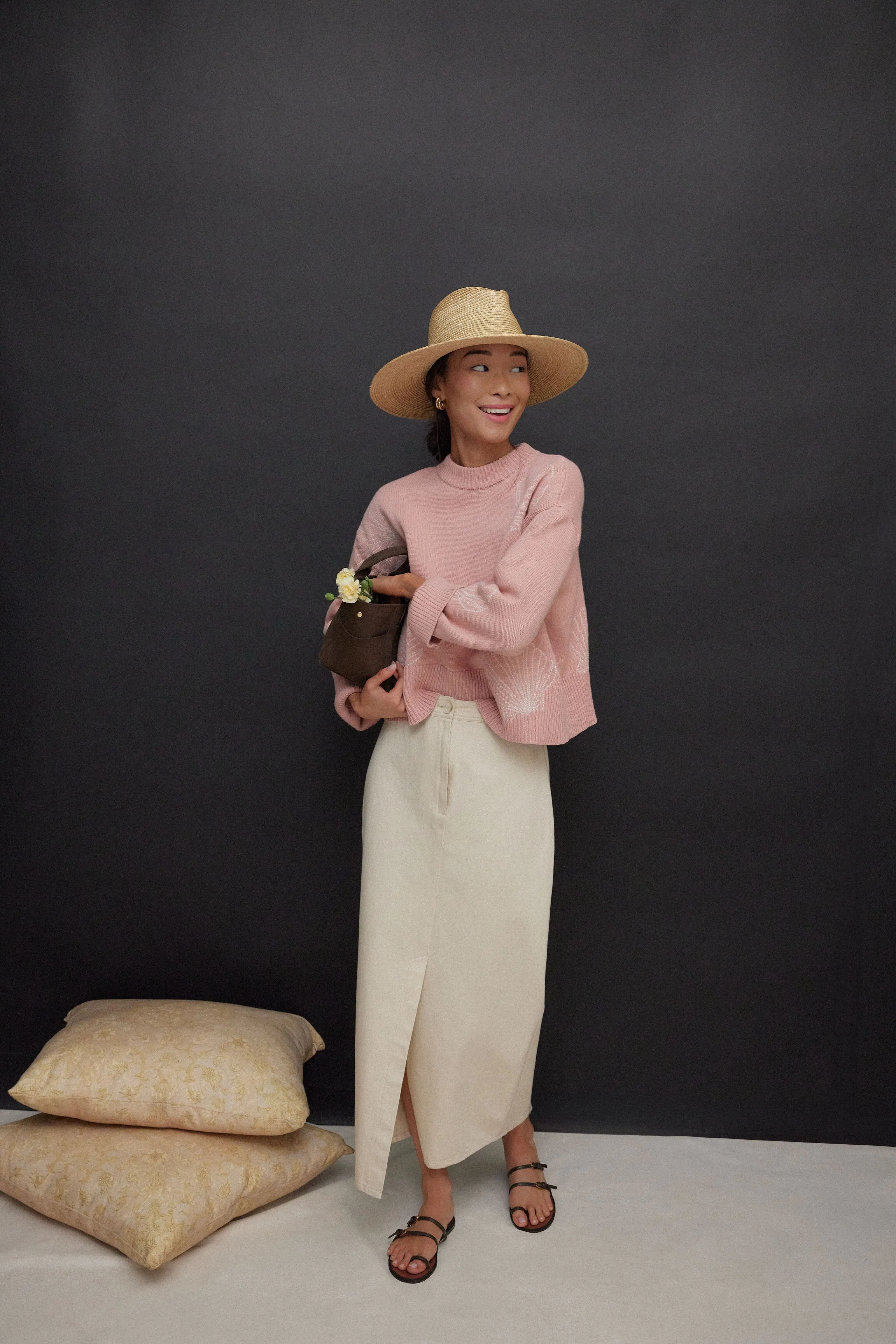 Pink Seashells Camille Sweater