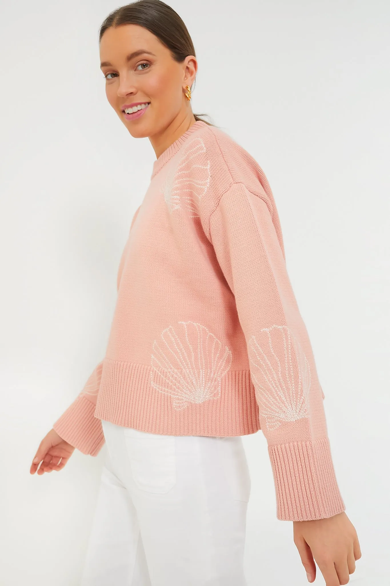 Pink Seashells Camille Sweater