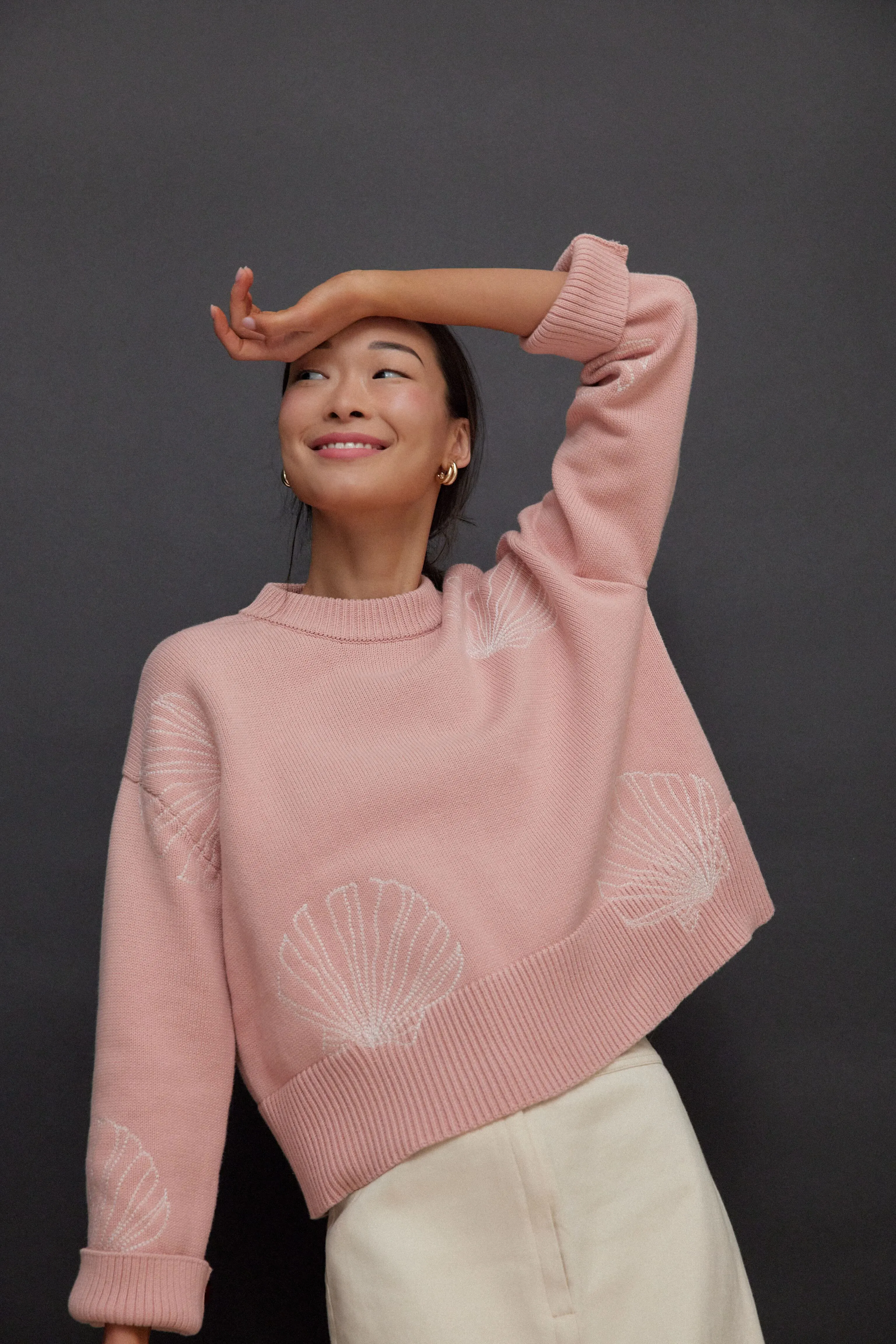 Pink Seashells Camille Sweater