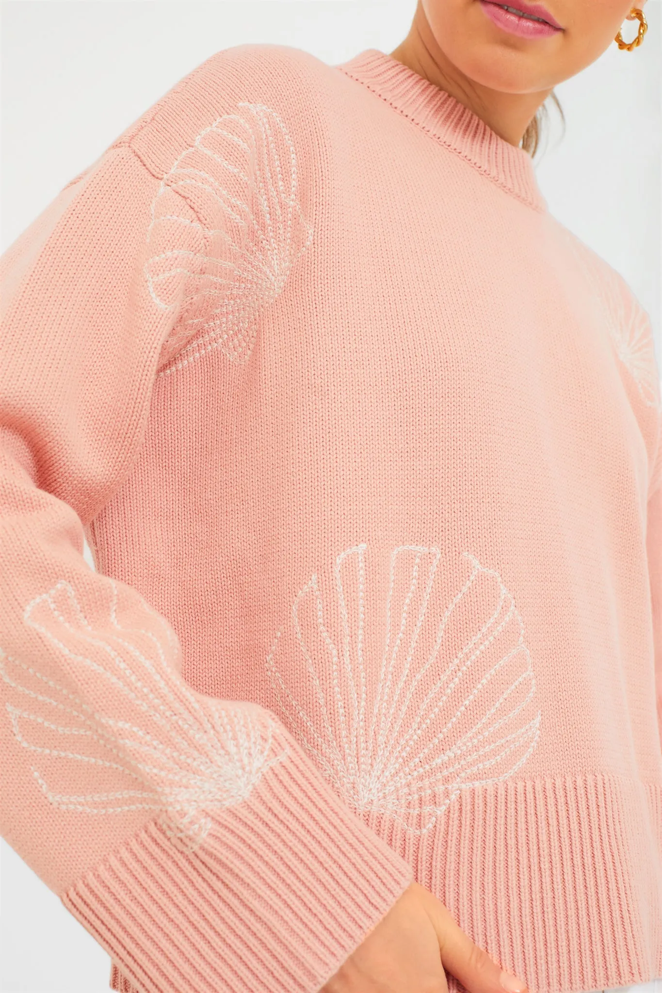 Pink Seashells Camille Sweater
