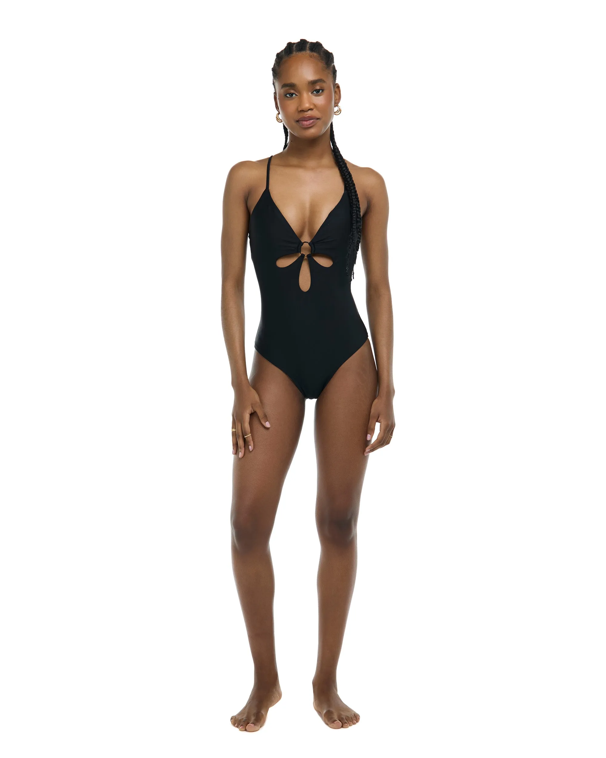 Smoothies Maddie One-Piece Tank Swimsuit - Black