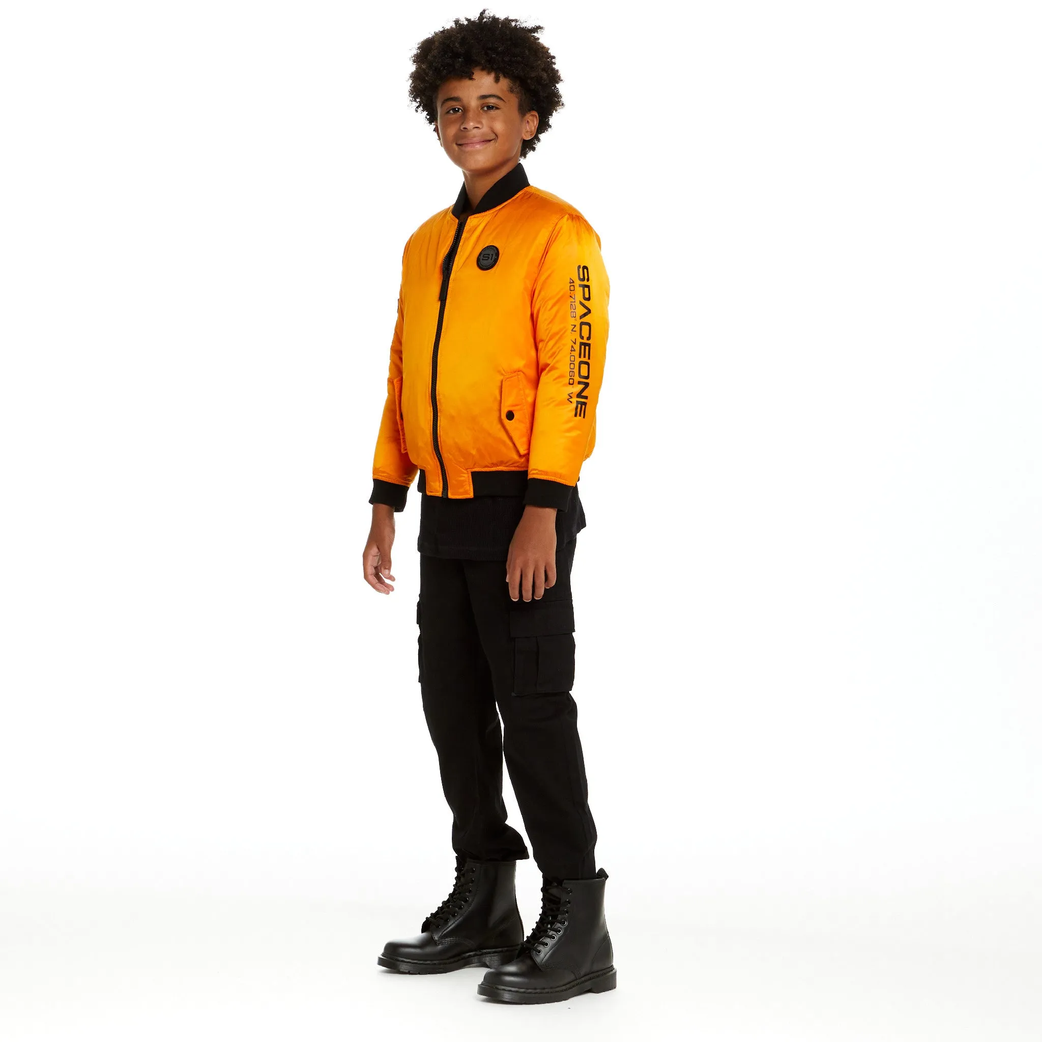 SPACEONE x Andy & Evan® | Reversible Bomber Jacket | Orion Orange