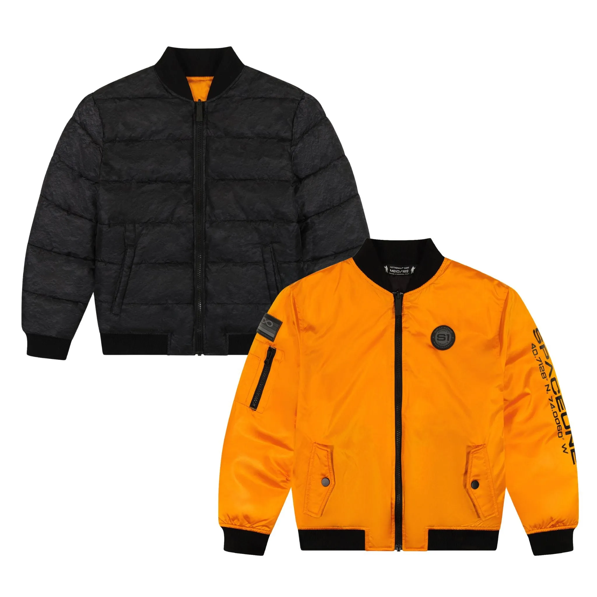 SPACEONE x Andy & Evan® | Reversible Bomber Jacket | Orion Orange