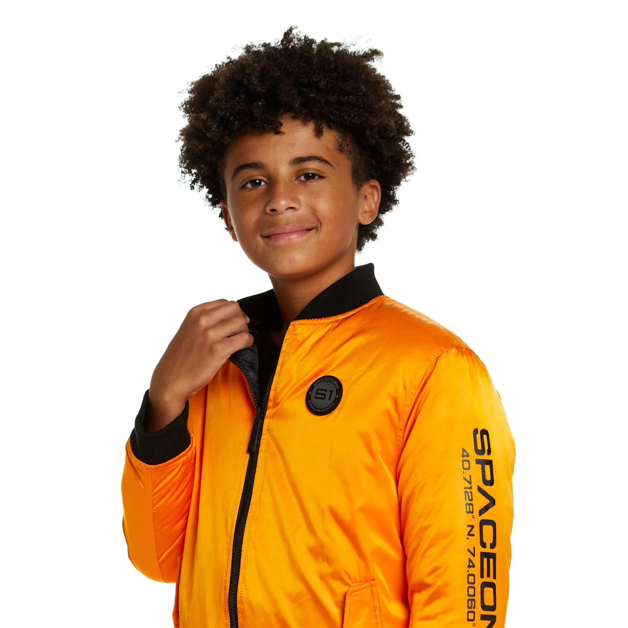 SPACEONE x Andy & Evan® | Reversible Bomber Jacket | Orion Orange