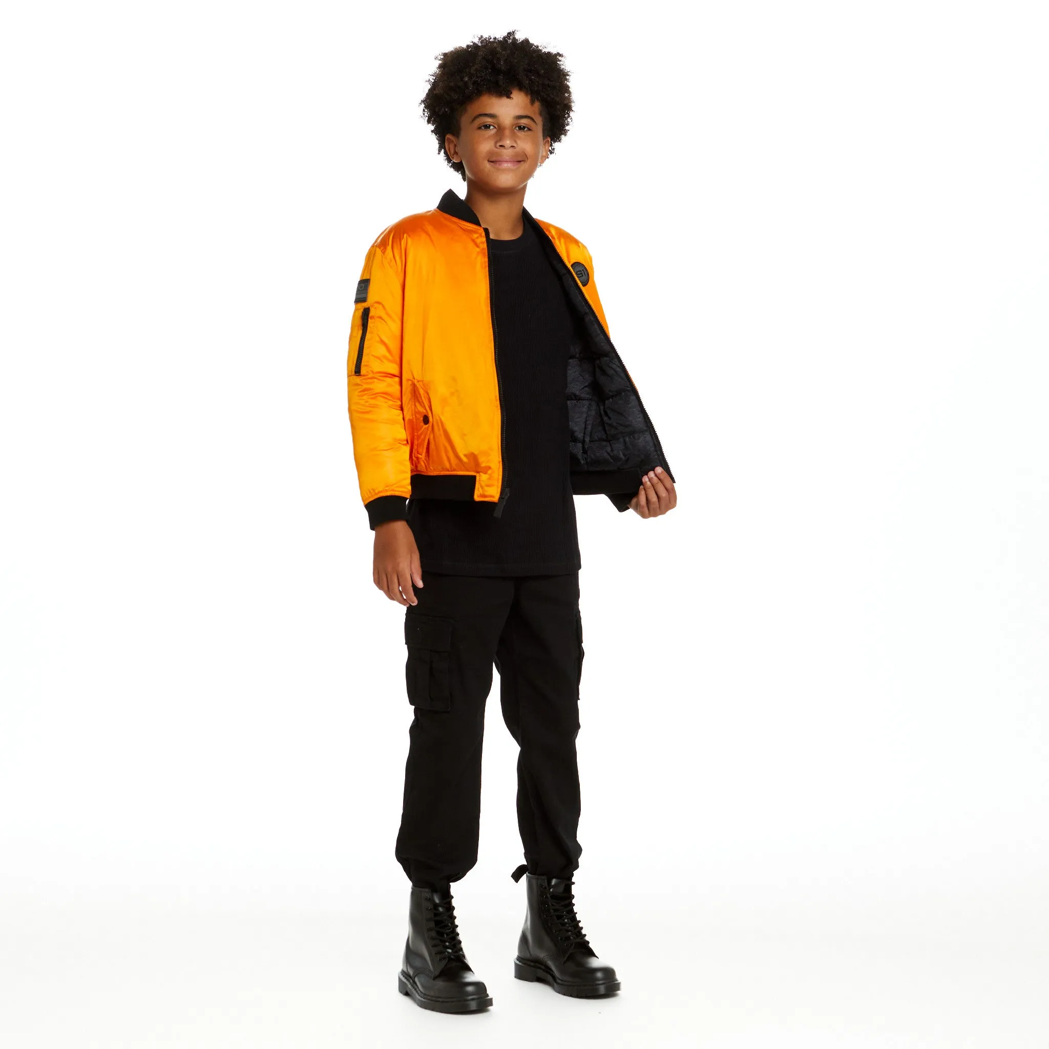 SPACEONE x Andy & Evan® | Reversible Bomber Jacket | Orion Orange