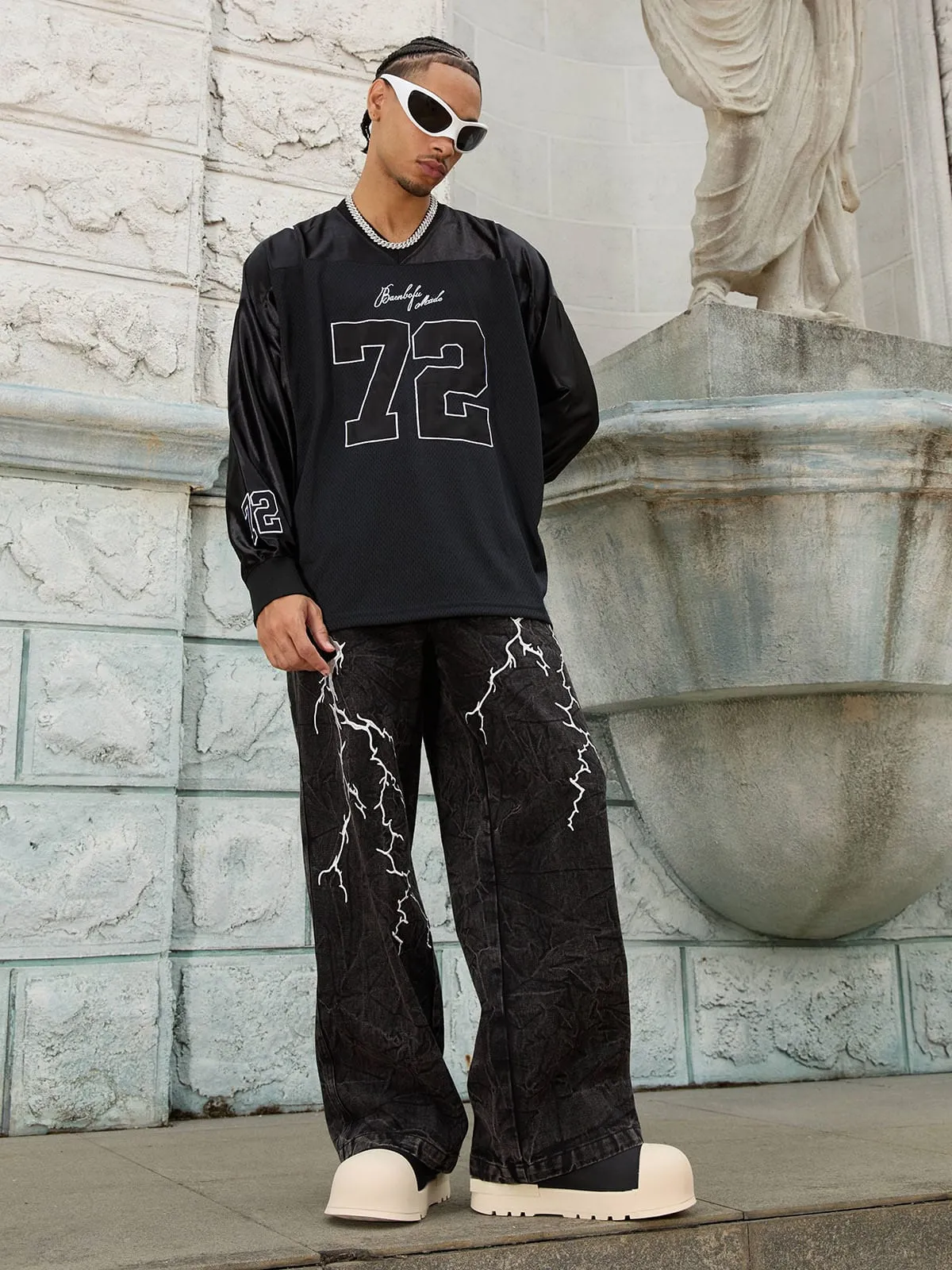 Thesupermade  Mesh Jersey Long Sleeve T-Shirt