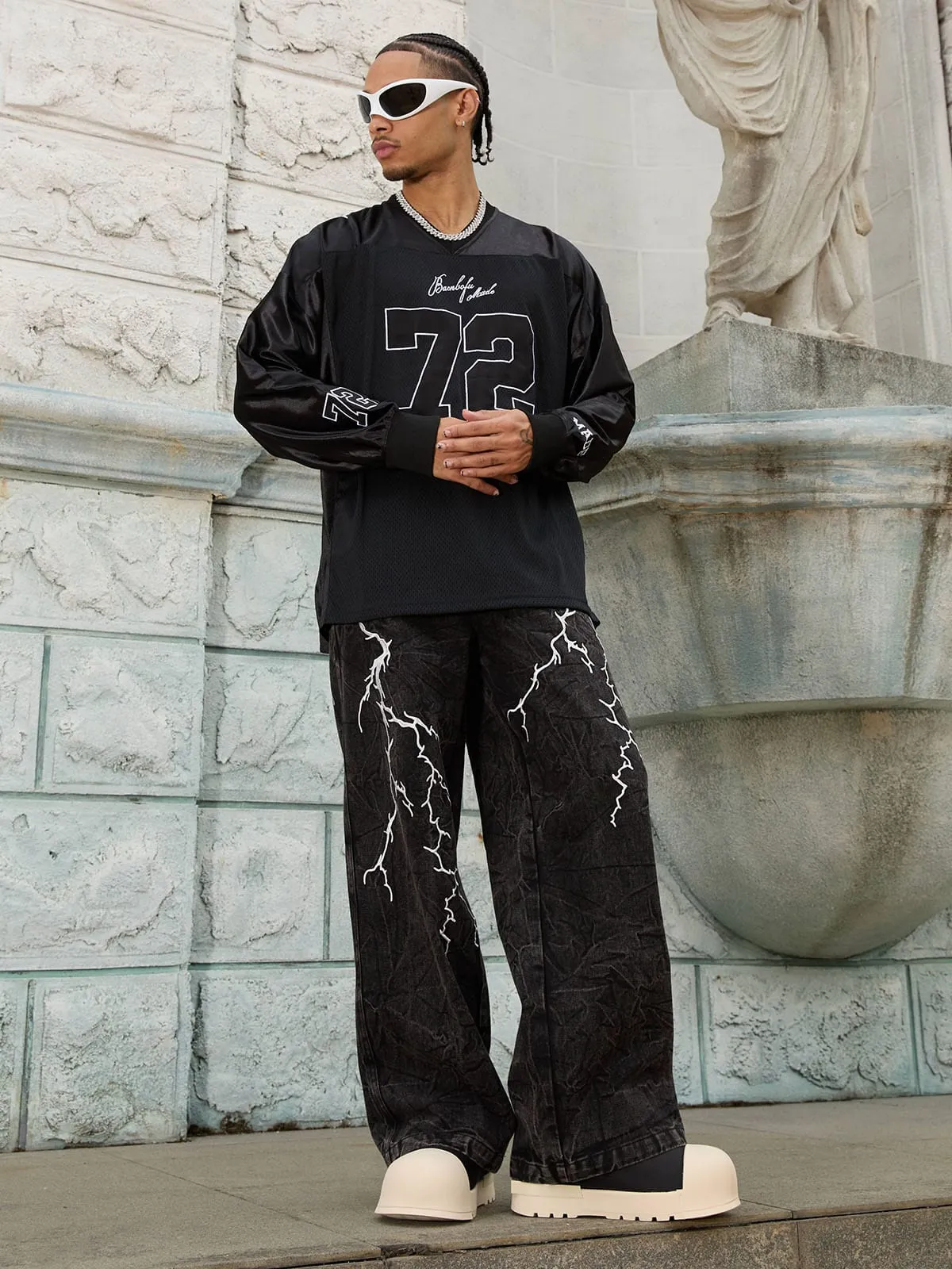 Thesupermade  Mesh Jersey Long Sleeve T-Shirt