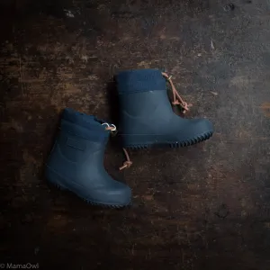 Toddler Natural Rubber Wool Lined Boots - Blue