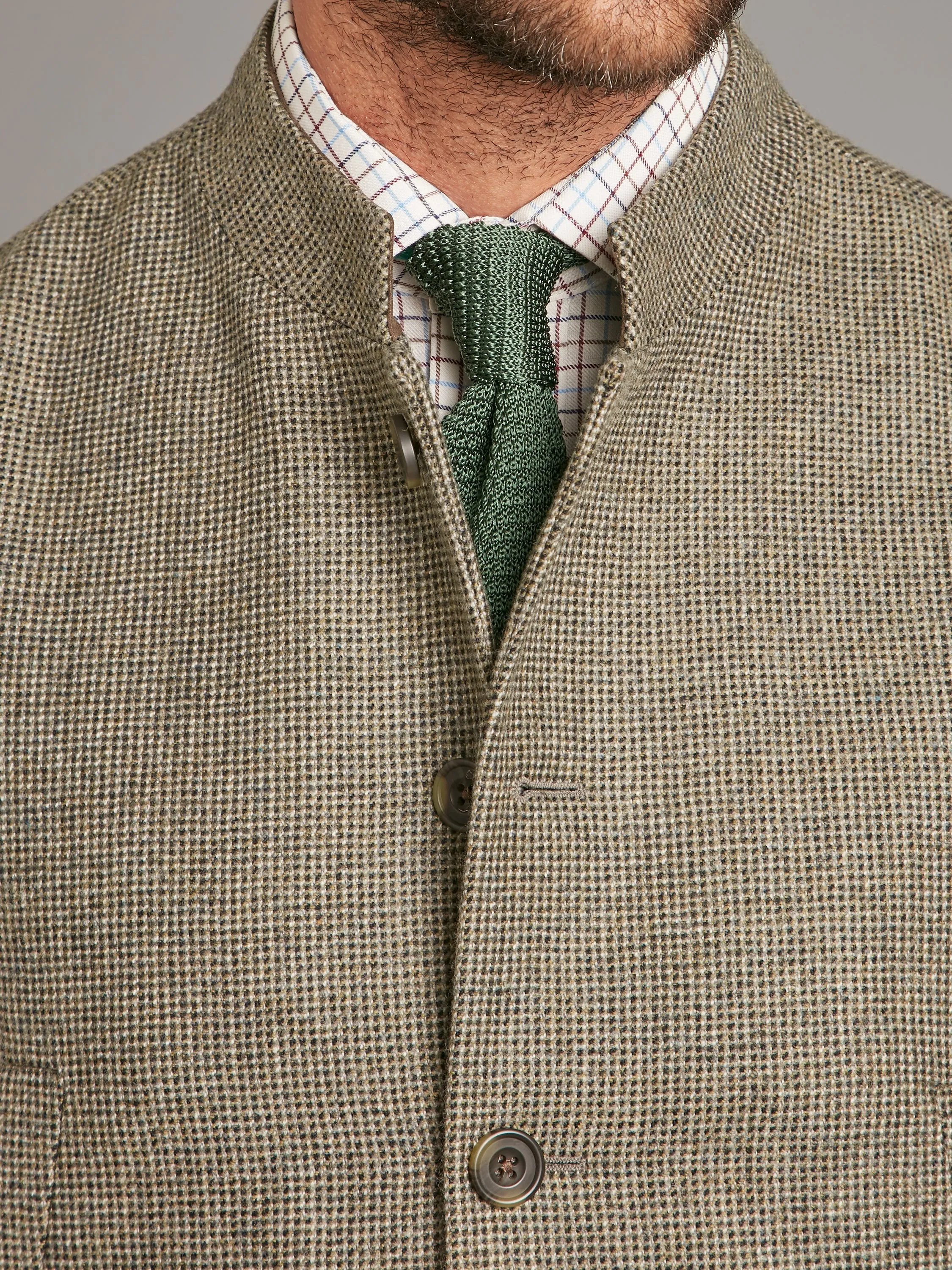 Vest - Sage Nailhead Tweed