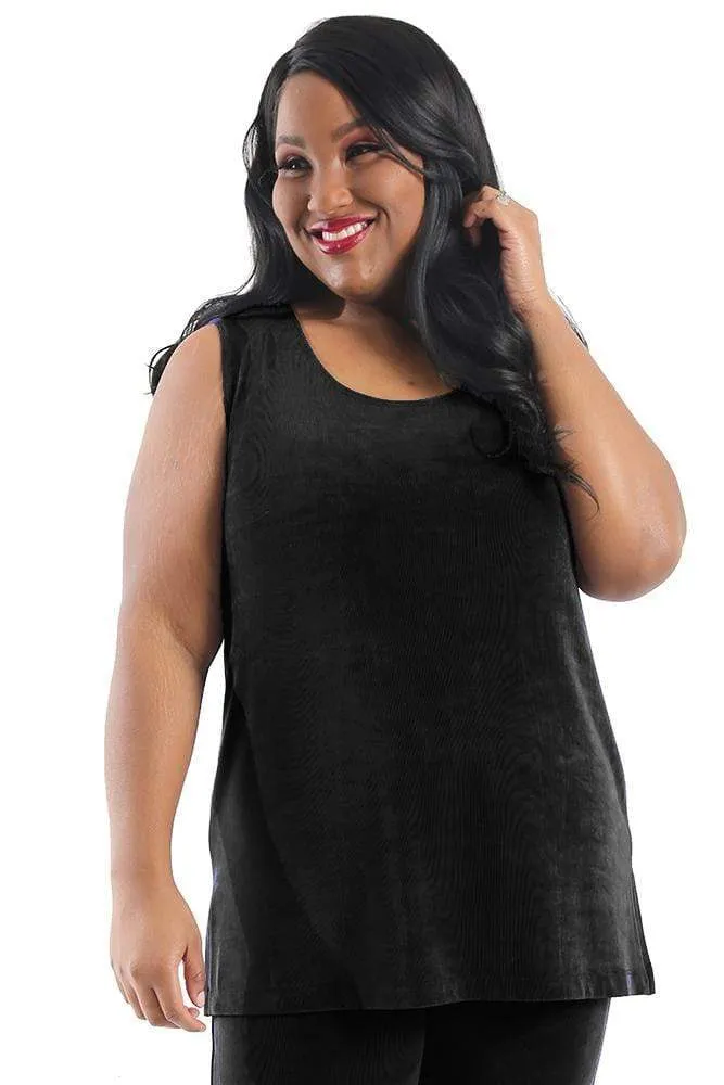 Vikki Vi Classic Black Sleeveless Tunic