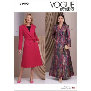 Vogue Pattern V1990 Misses' Coats
