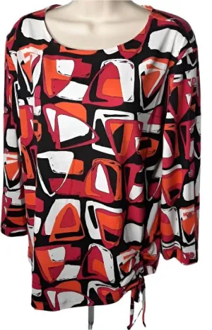 Women's Multi color 3/4 Sleeve Drop Shoulder Top